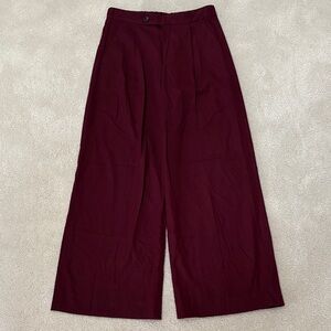 Banana Republic Maroon Wide-Leg Pants